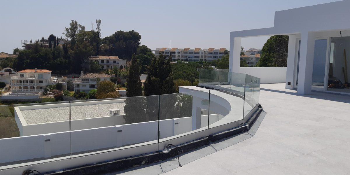 Cristal de seguridad en el balcón